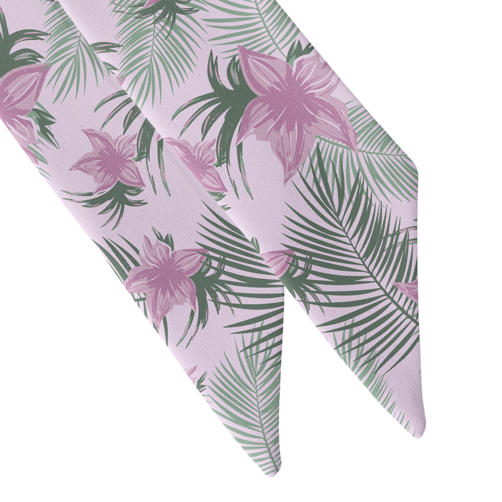 Tropical Blooms Hair Scarf - Scarf Tapered Ends - Knotty Tie Co.