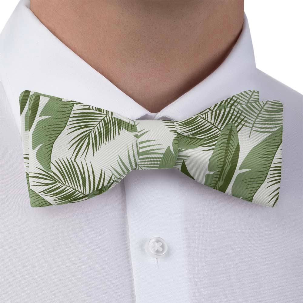 Tropical Leaves Bow Tie - Bow Tie with Dress Shirt - Knotty Tie Co.