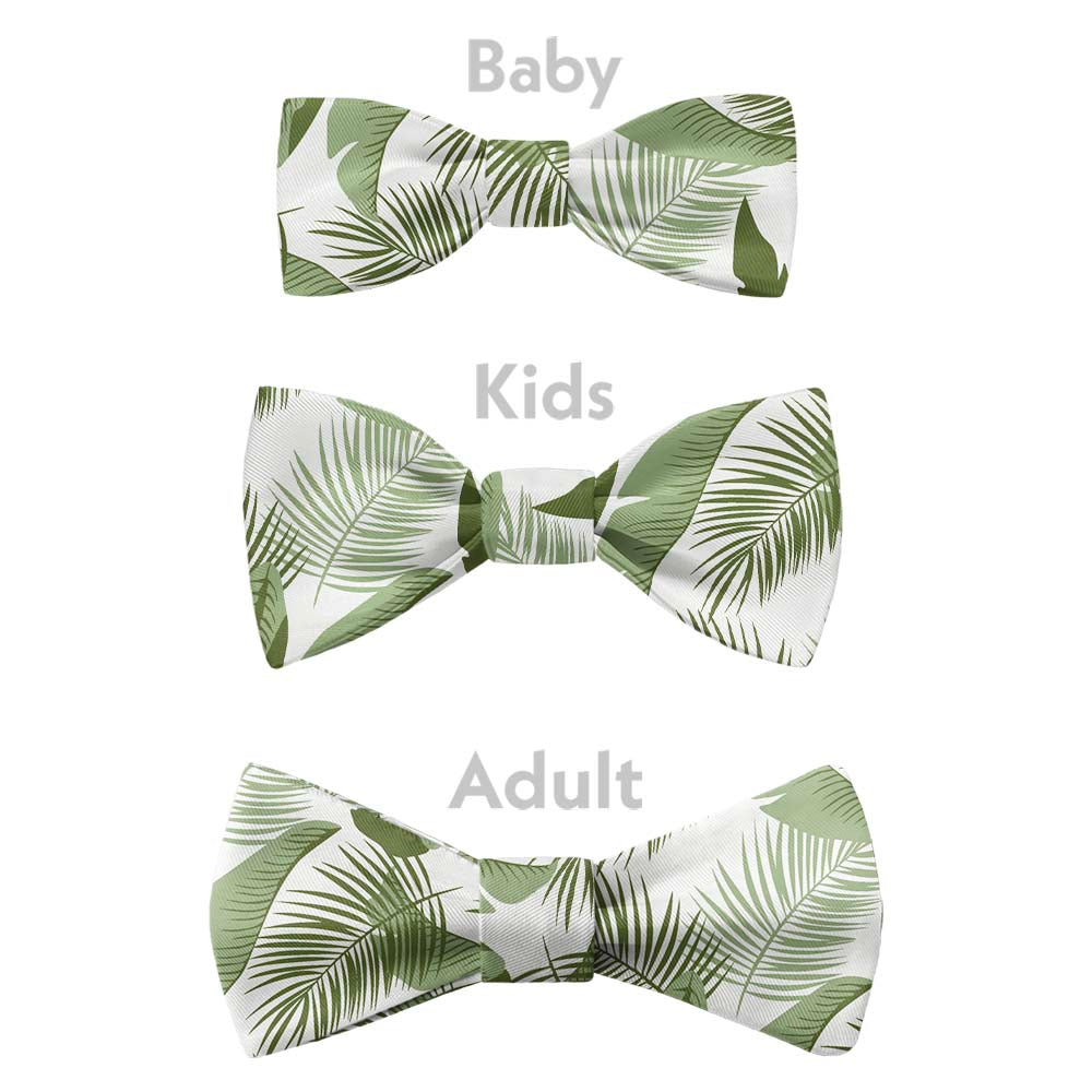 Tropical Leaves Bow Tie - Bow Sizes - Knotty Tie Co.