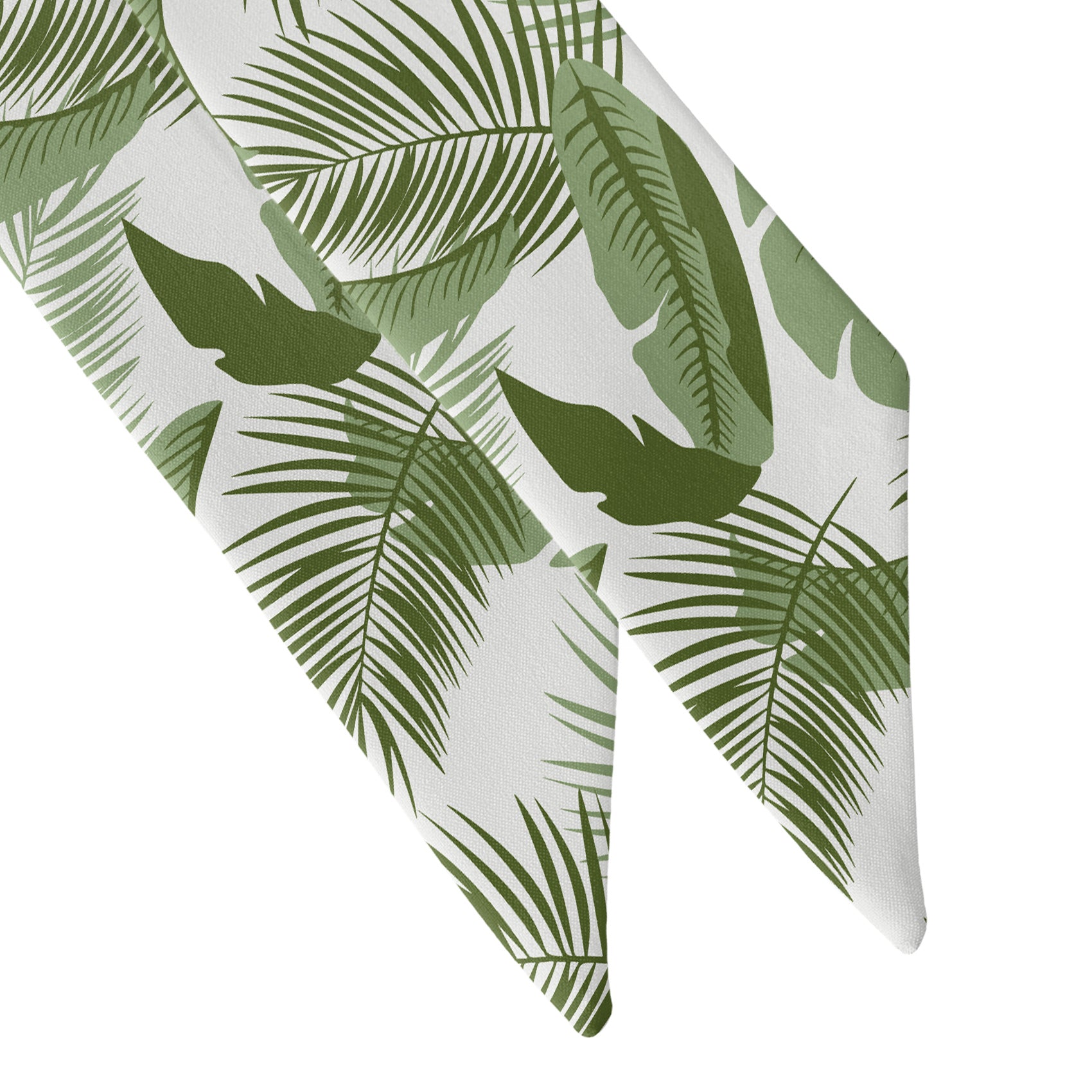 Tropical Leaves Hair Scarf - Scarf Tapered Ends - Knotty Tie Co.