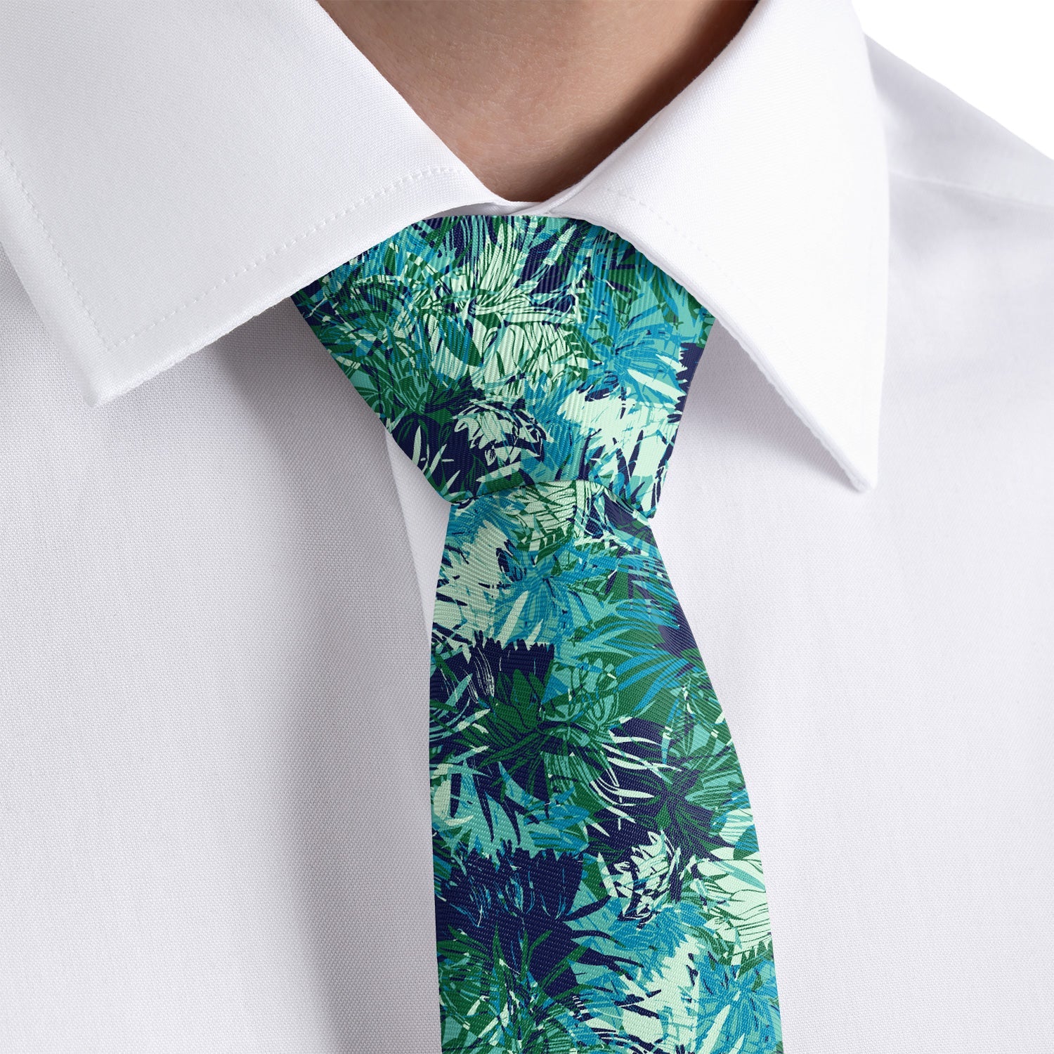 Tropics Floral Necktie - Rolled - Knotty Tie Co.