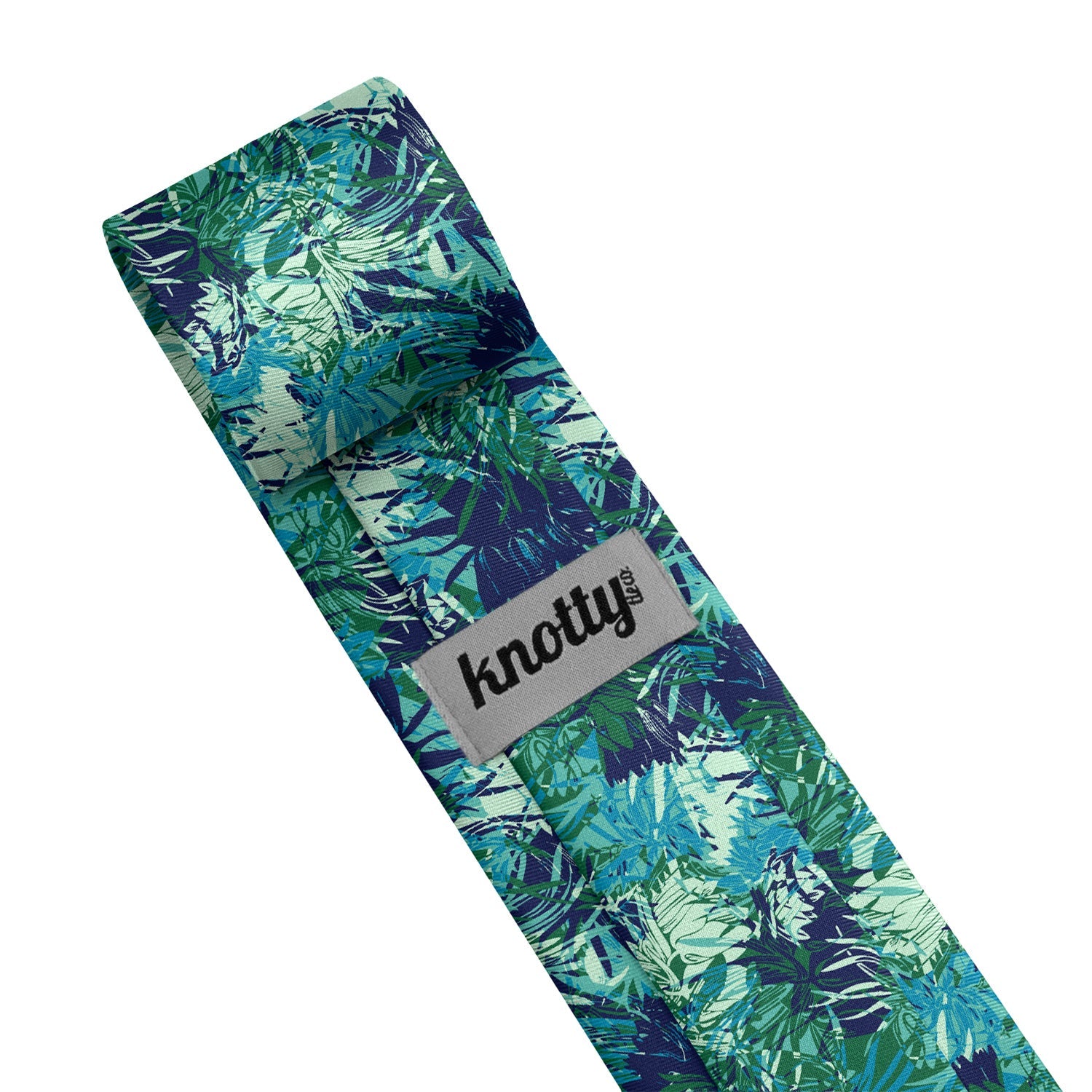 Tropics Floral Necktie - Tag - Knotty Tie Co.