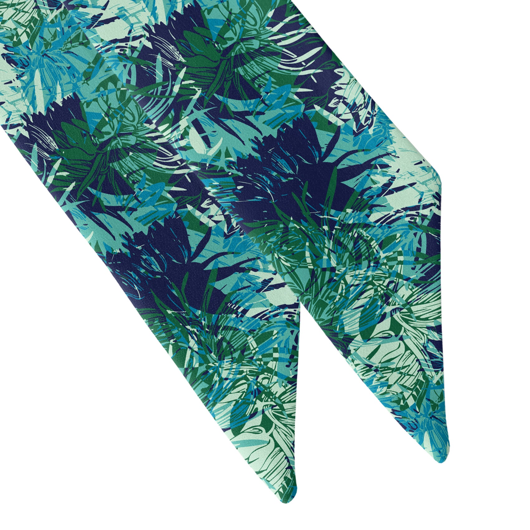Tropics Floral Hair Scarf - Scarf Tapered Ends - Knotty Tie Co.