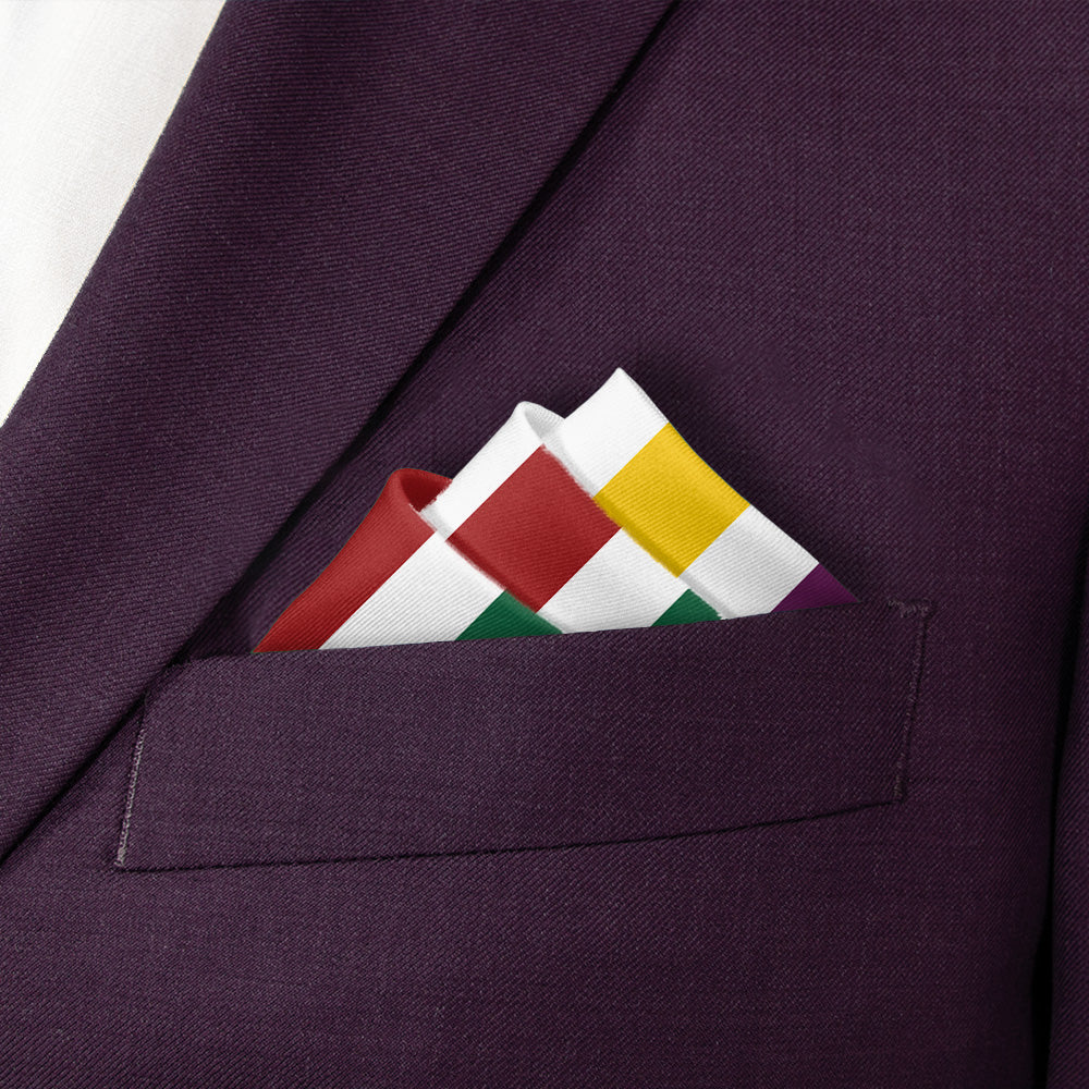 Tutti Frutti Pocket Square - Stairs Fold - Knotty Tie Co.