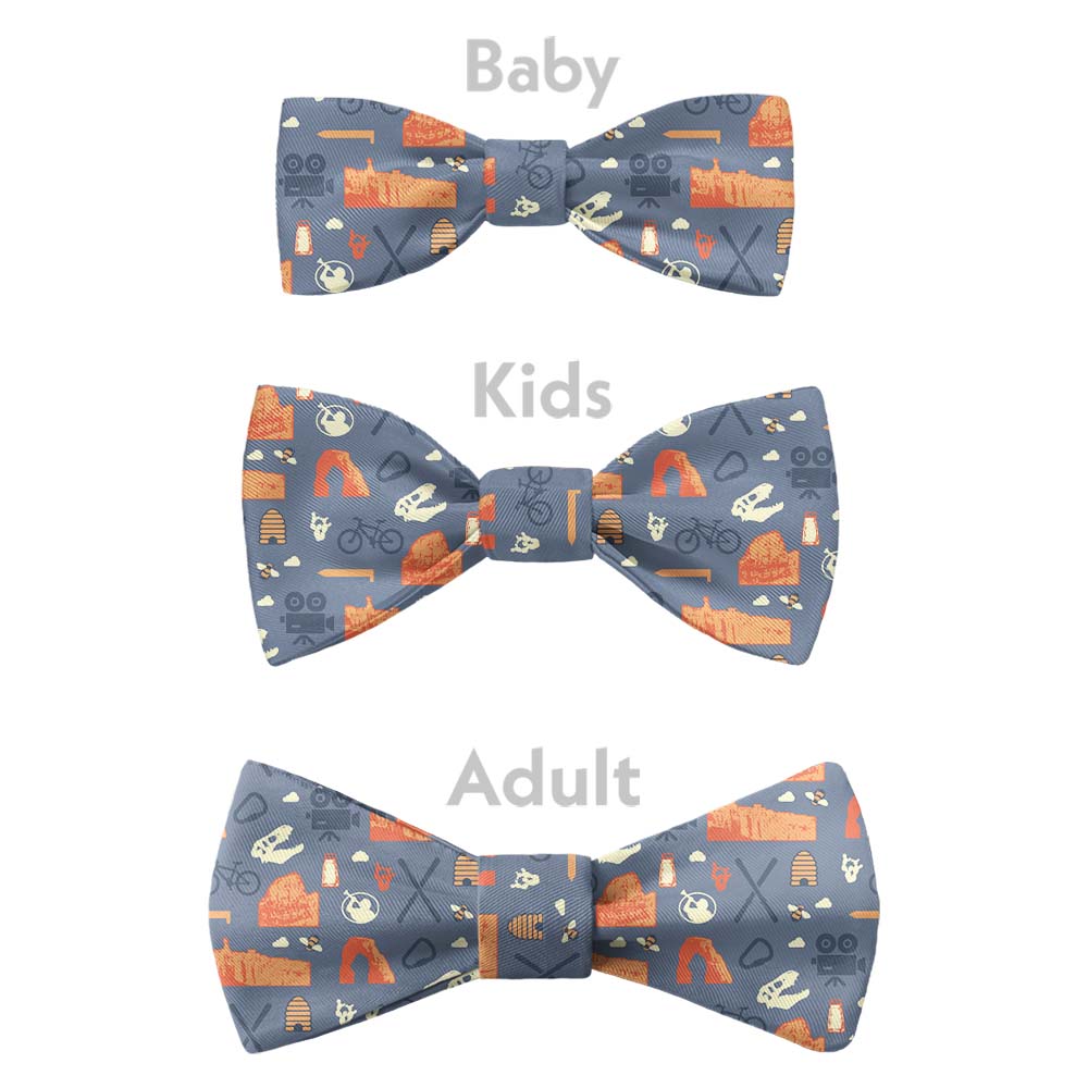 Utah State Heritage Bow Tie - Bow Sizes - Knotty Tie Co.