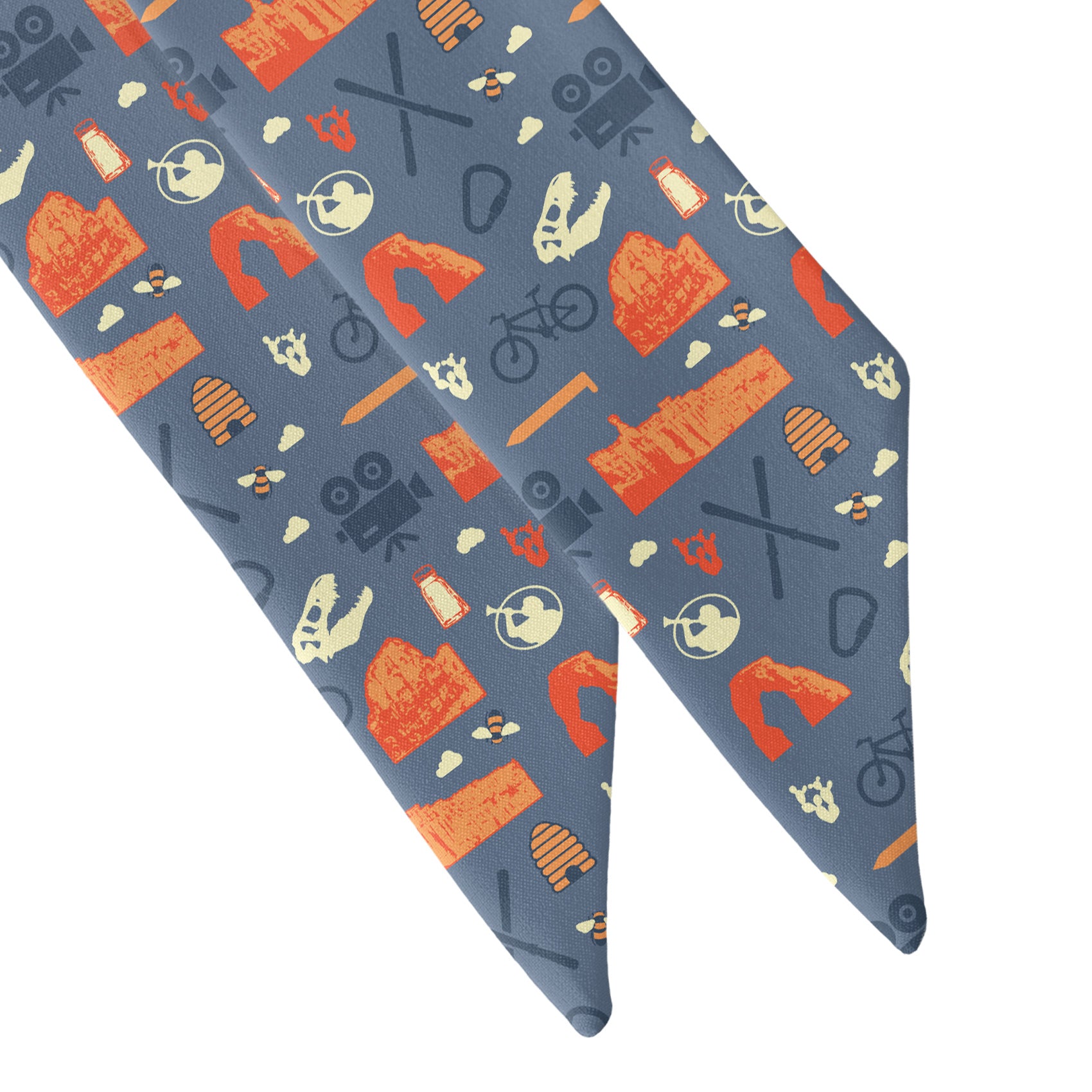 Utah State Heritage Hair Scarf - Scarf Tapered Ends - Knotty Tie Co.