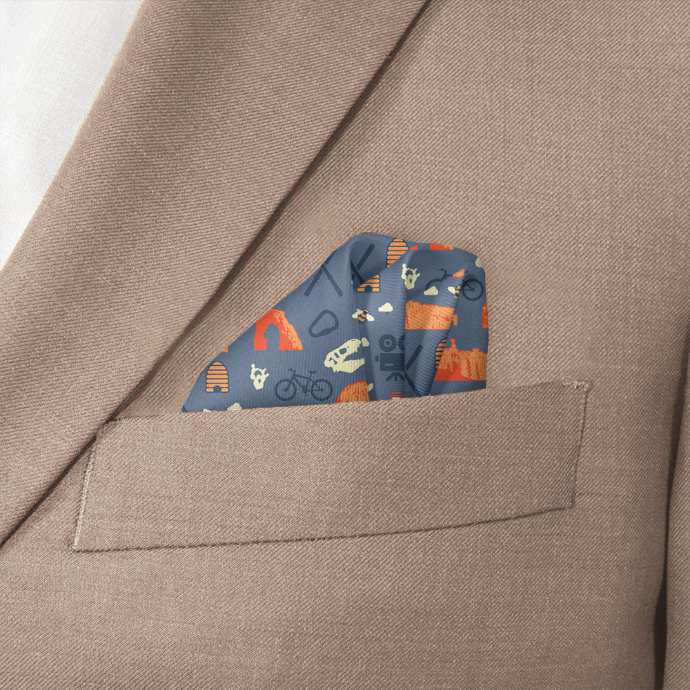 Utah State Heritage Pocket Square - Wave Fold - Knotty Tie Co.
