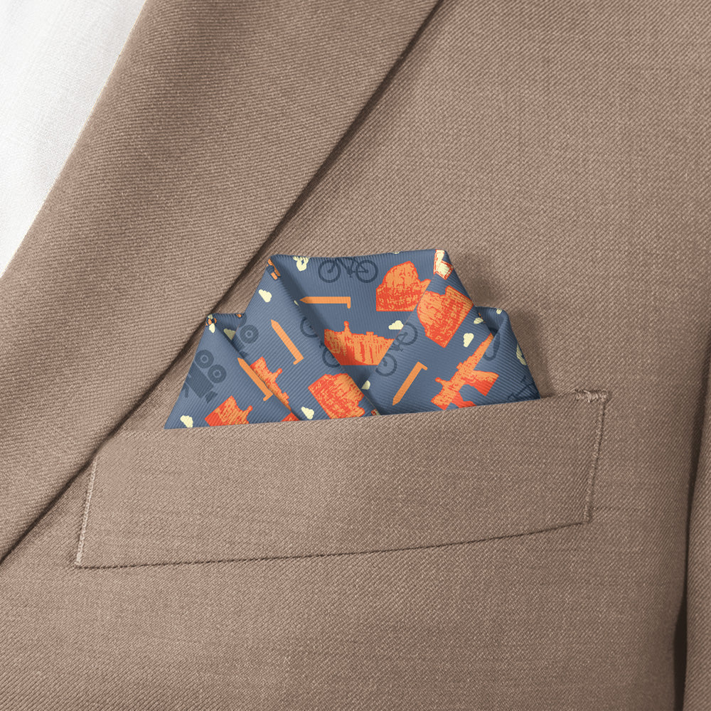 Utah State Heritage Pocket Square - Scalloped Fold - Knotty Tie Co.