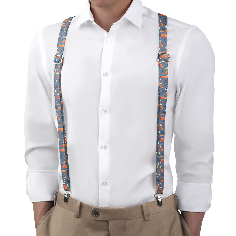 Utah State Heritage Suspenders - On Model Back View - Knotty Tie Co.
