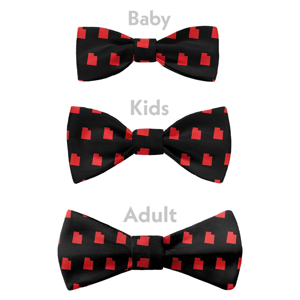 Utah State Outline Bow Tie - Bow Sizes - Knotty Tie Co.