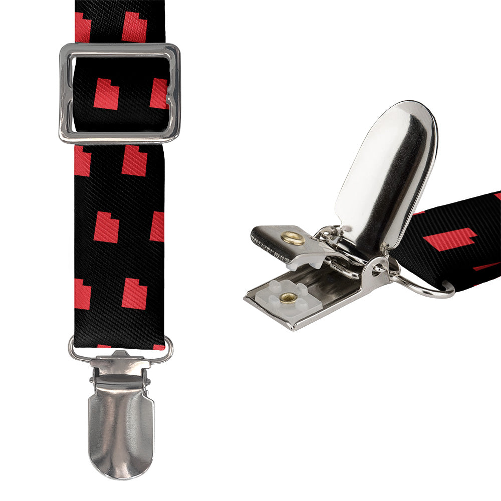 Utah State Outline Suspenders - Hardware and Strap - Knotty Tie Co.