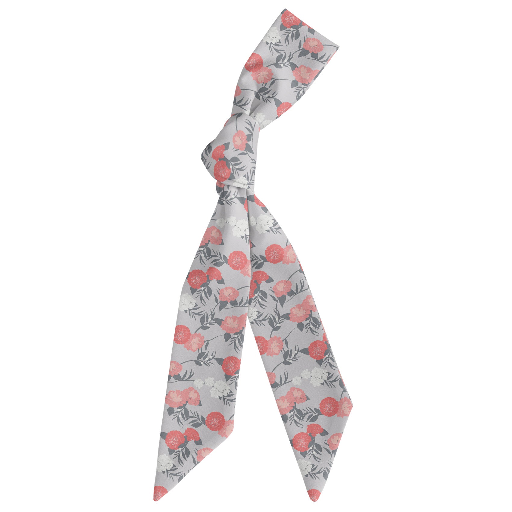 Valencia Floral Hair Scarf - Scarf Tied Into Knot - Knotty Tie Co.