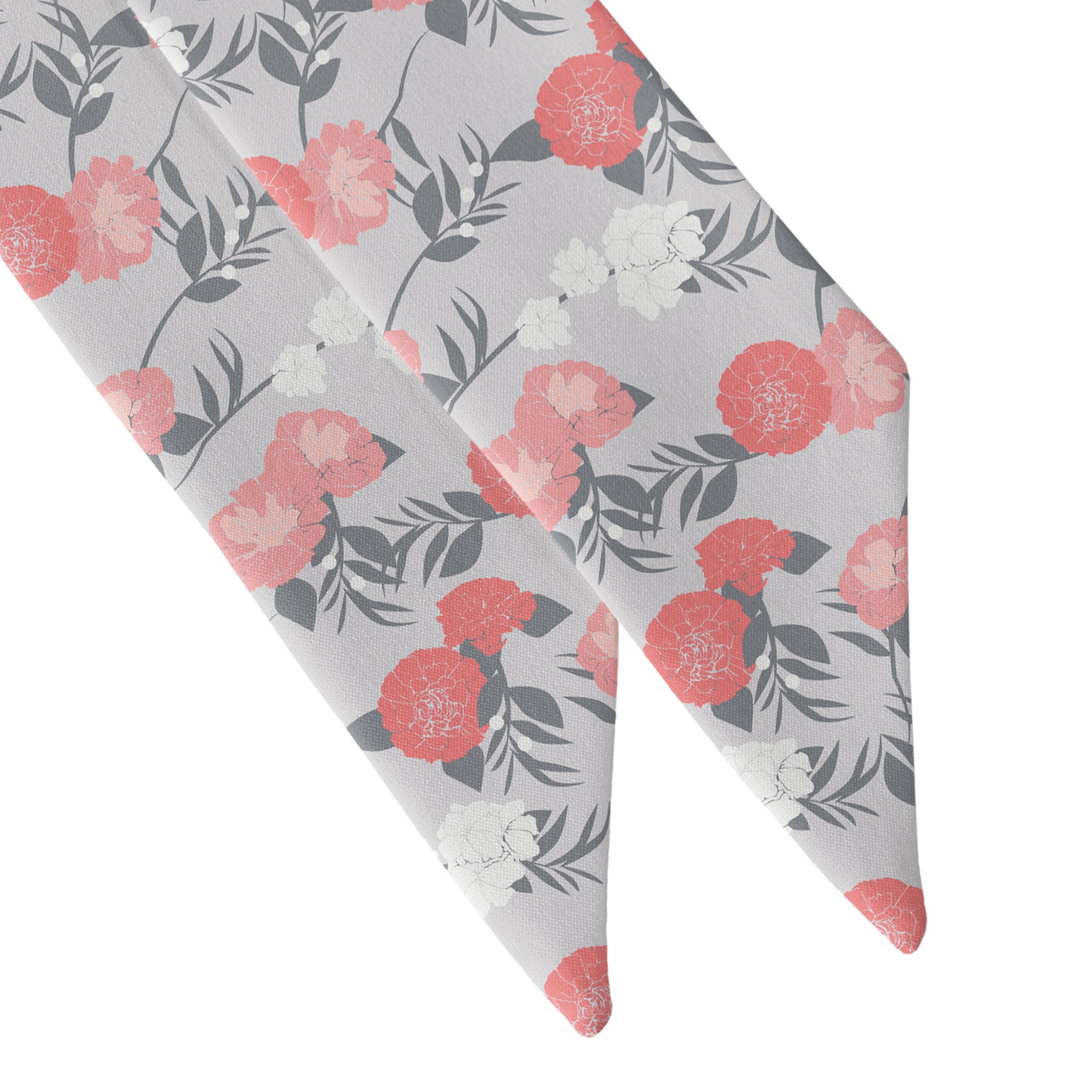 Valencia Floral Hair Scarf - Scarf Tapered Ends - Knotty Tie Co.