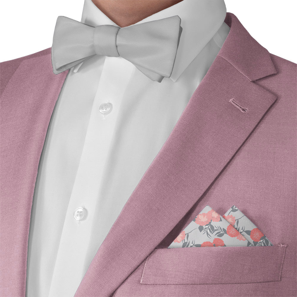 Valencia Floral Pocket Square - Matching Bow Tie - Knotty Tie Co.