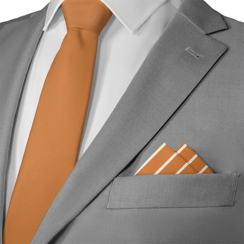 Varsity Stripe Pocket Square - Matching Necktie - Knotty Tie Co.