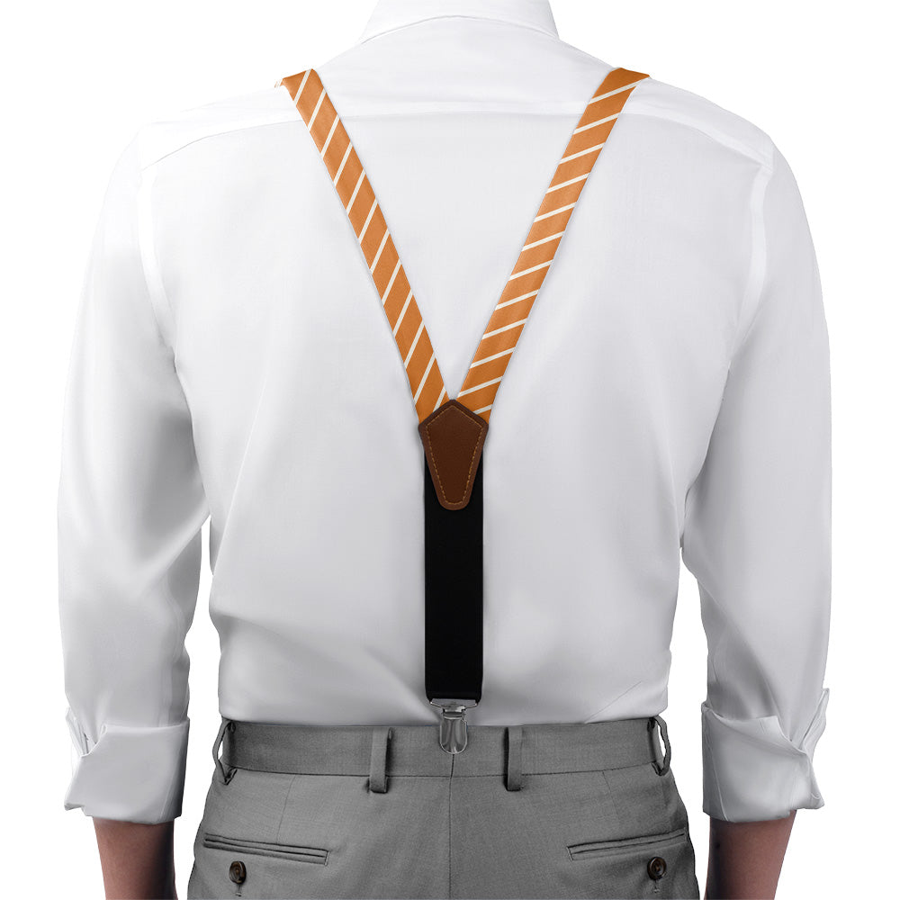 Varsity Stripe Suspenders - On Model Front View - Knotty Tie Co.