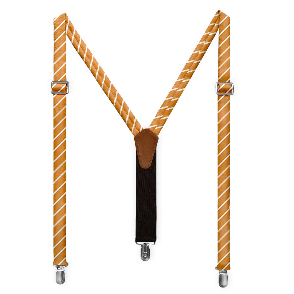 Varsity Stripe Suspenders - Full Front View - Knotty Tie Co.
