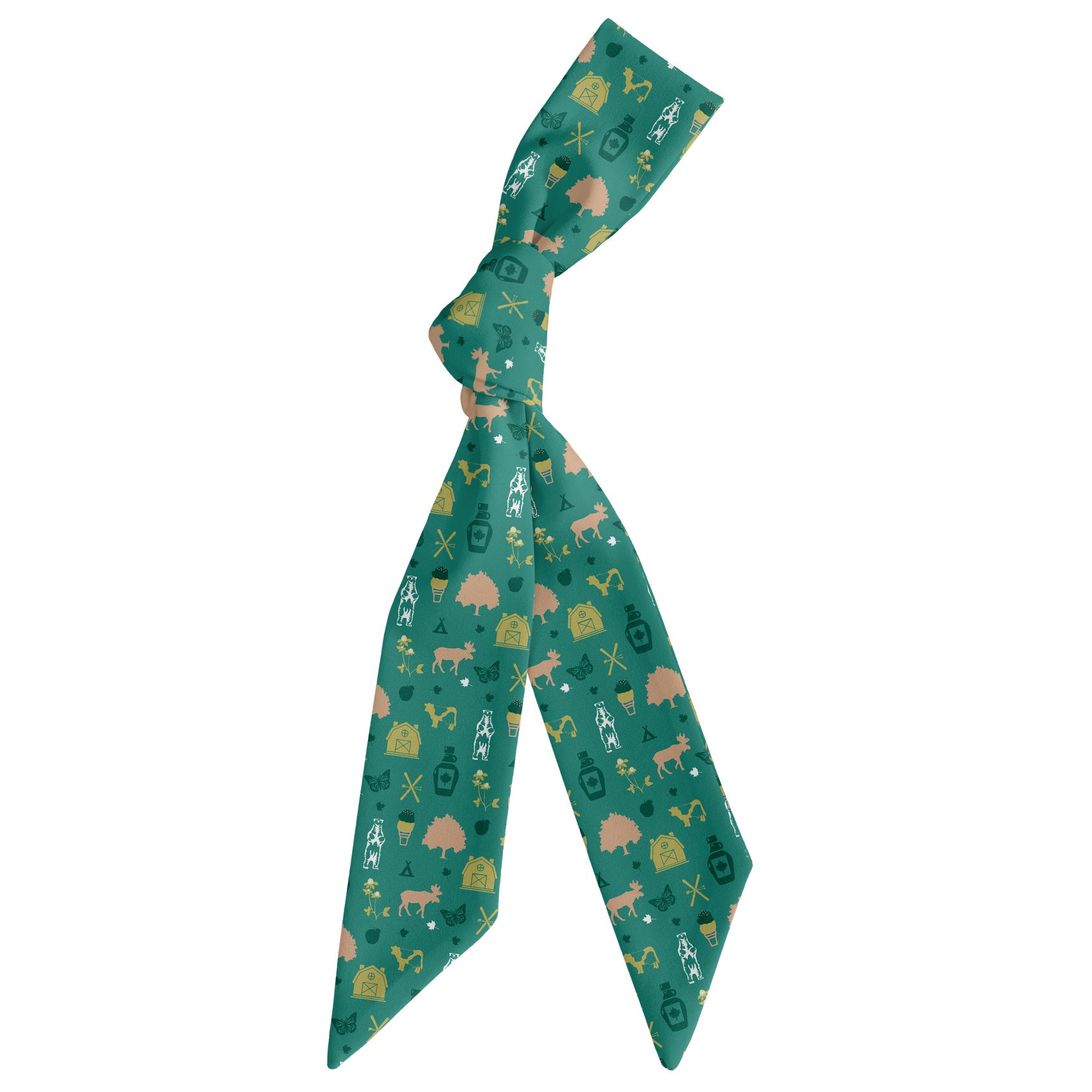 Vermont State Heritage Hair Scarf - Scarf Tied Into Knot - Knotty Tie Co.