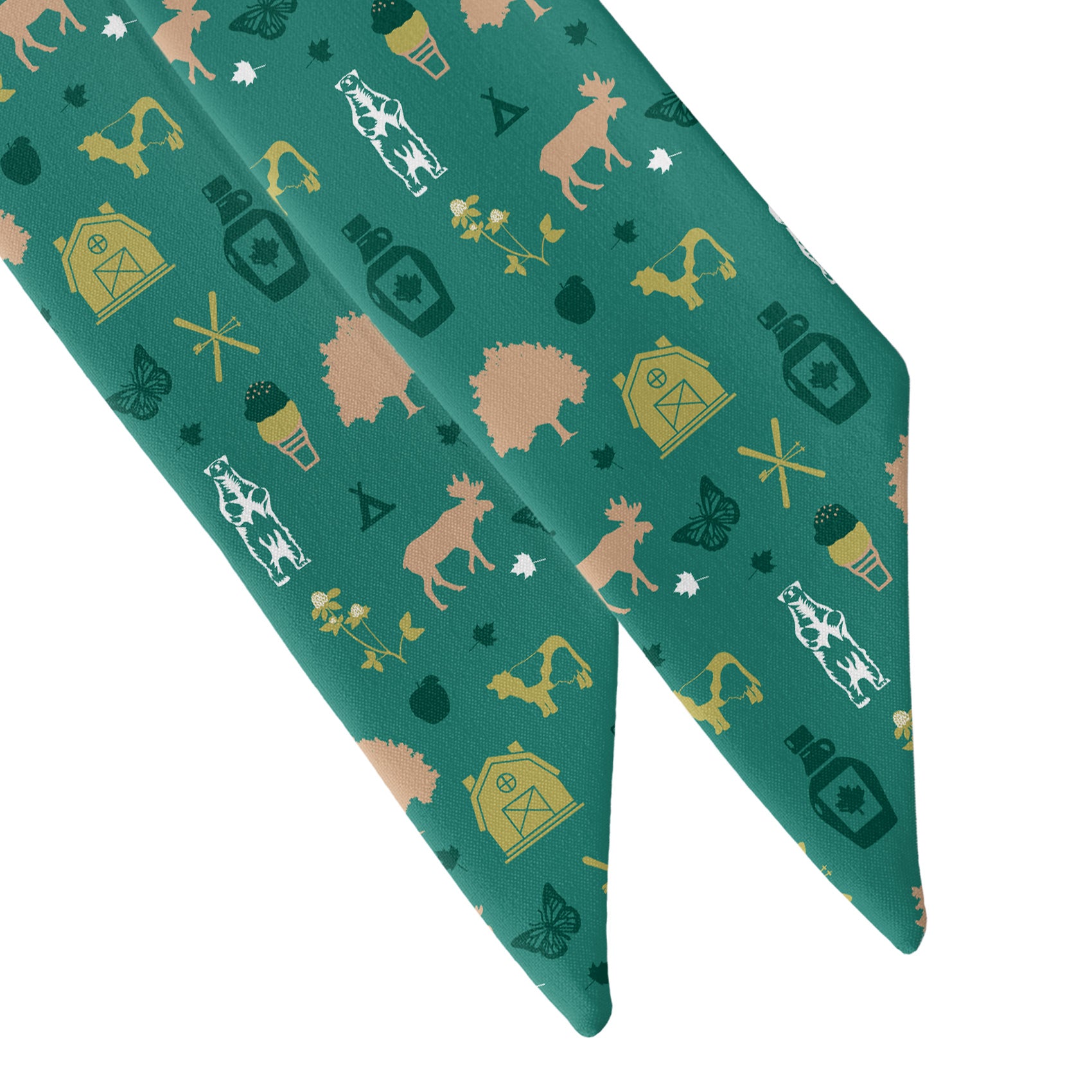 Vermont State Heritage Hair Scarf - Scarf Tapered Ends - Knotty Tie Co.
