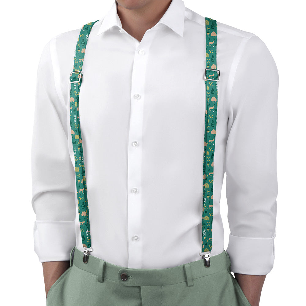 Vermont State Heritage Suspenders - On Model Back View - Knotty Tie Co.