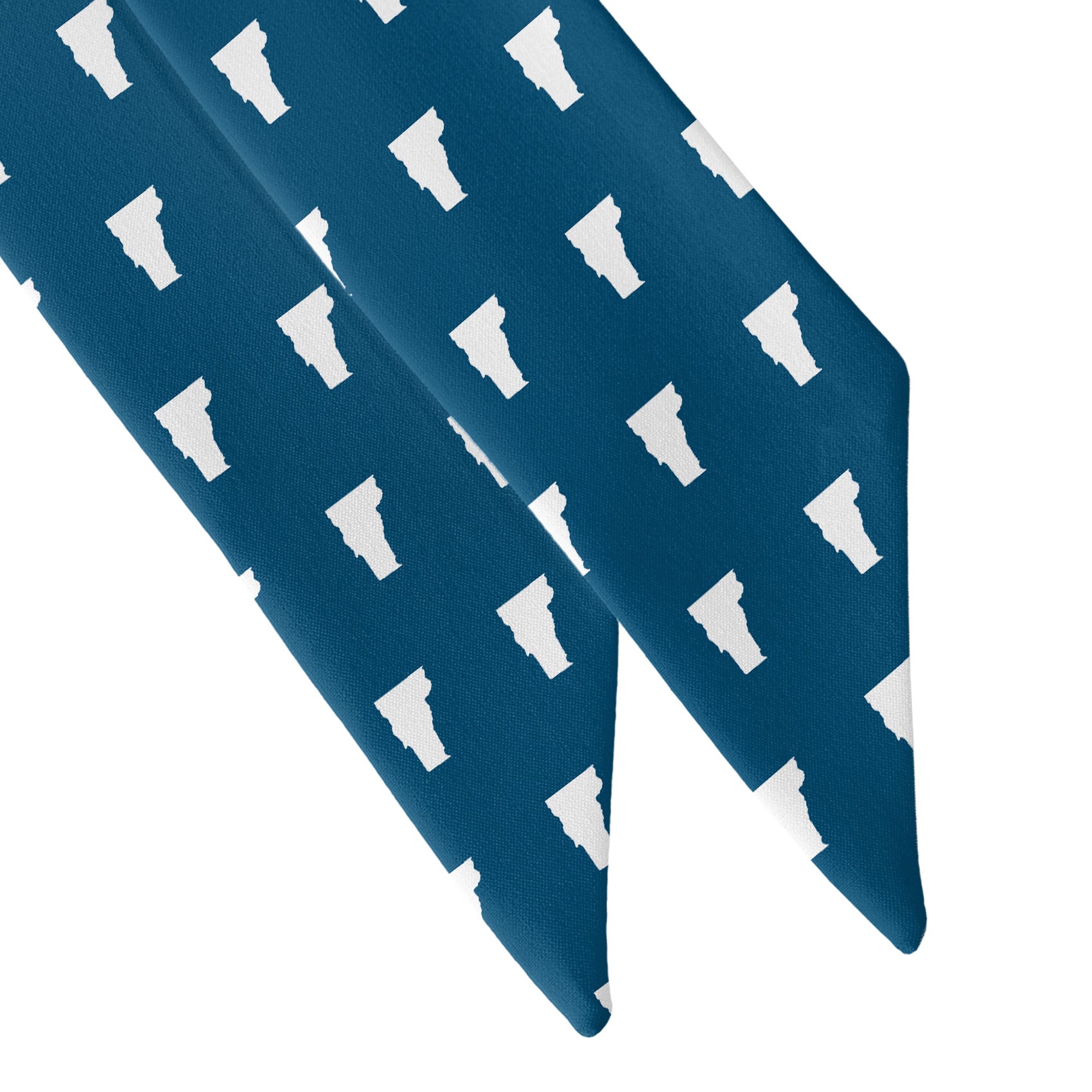 Vermont State Outline Hair Scarf - Scarf Tapered Ends - Knotty Tie Co.