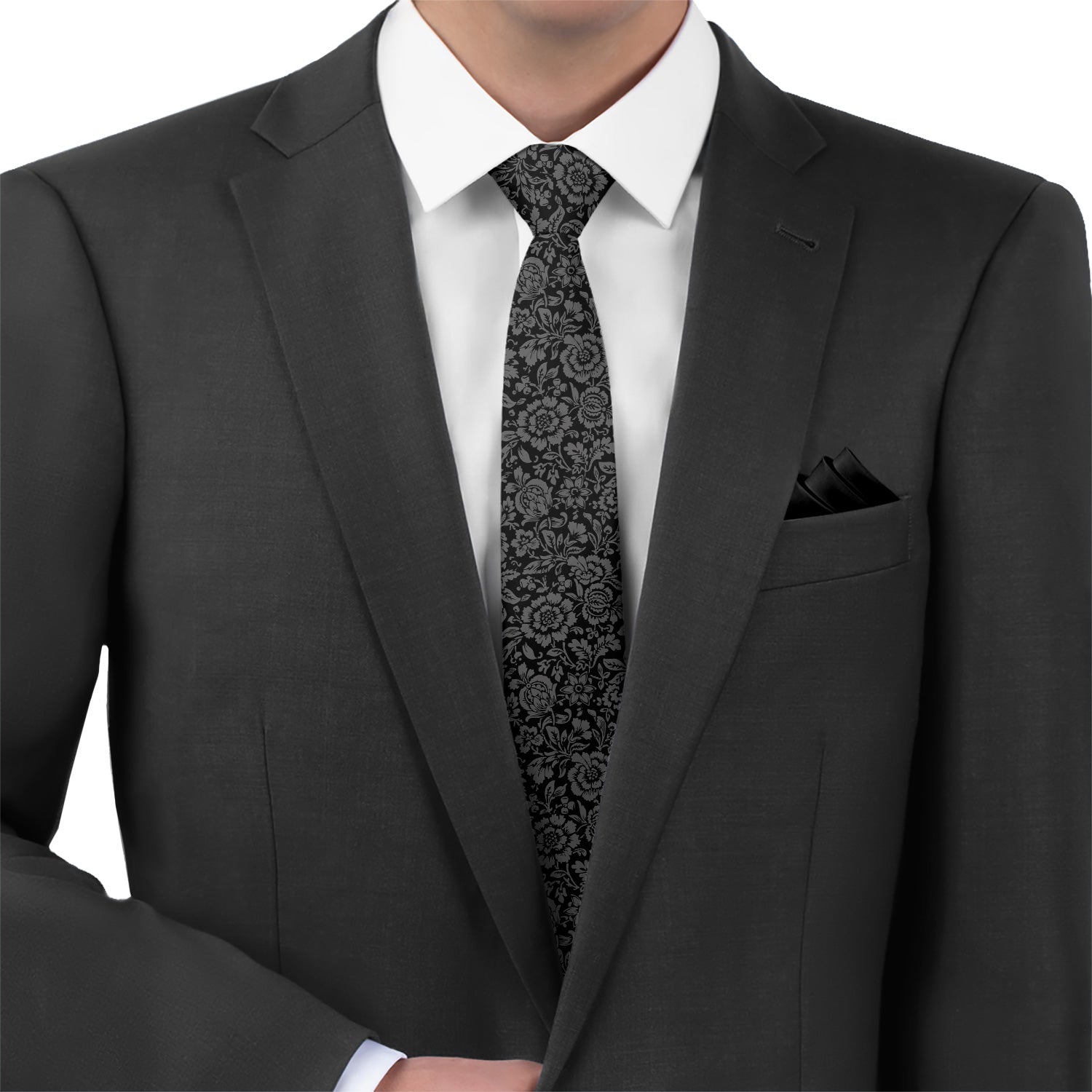 Vintage Bloom Necktie - Matching Pocket Square - Knotty Tie Co.