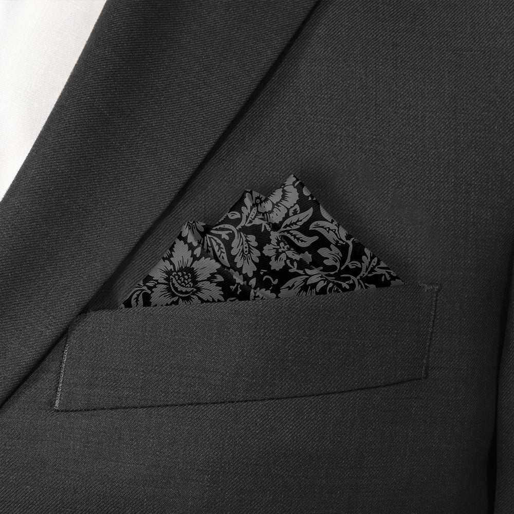 Vintage Bloom Pocket Square - Stairs Fold - Knotty Tie Co.