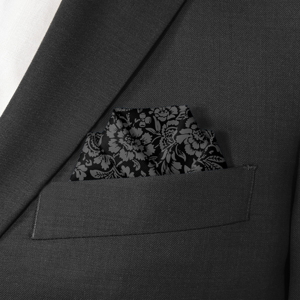 Vintage Bloom Pocket Square - Scalloped Fold - Knotty Tie Co.