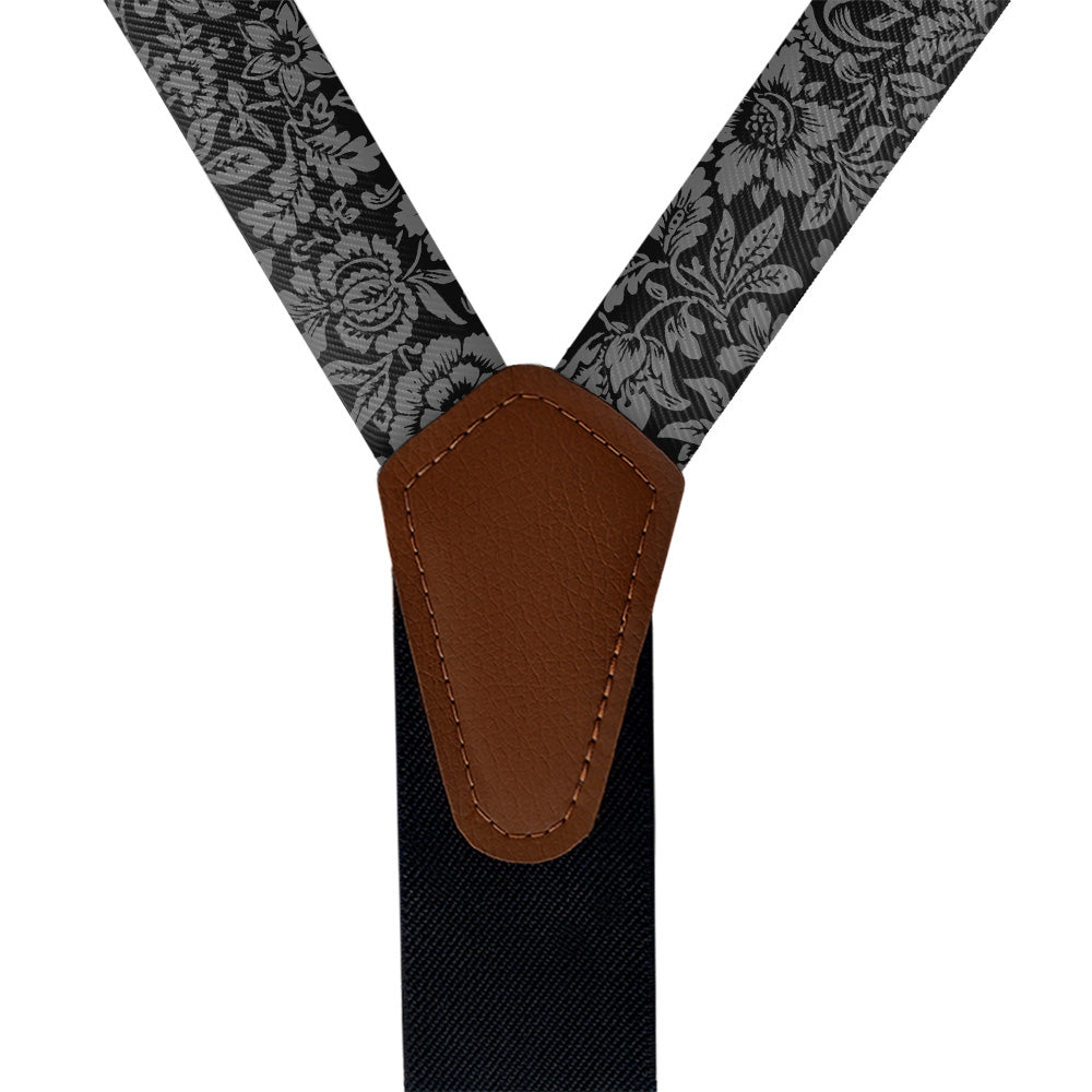 Vintage Bloom Suspenders - Vegan Leather Y-Back - Knotty Tie Co.