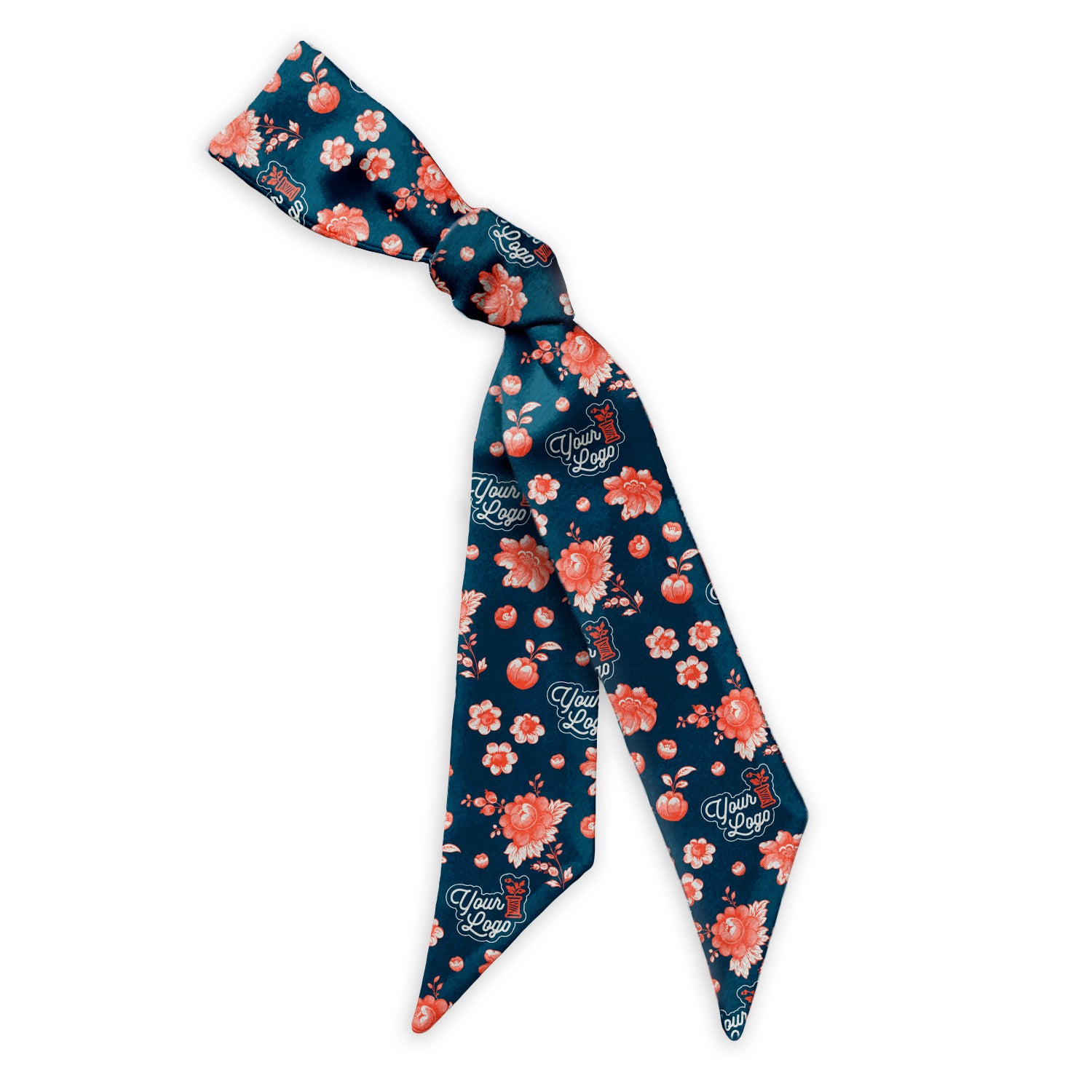 Vintage Blossom 2 Hair Flat Lay Logo Scarf - Knotty Tie Co.