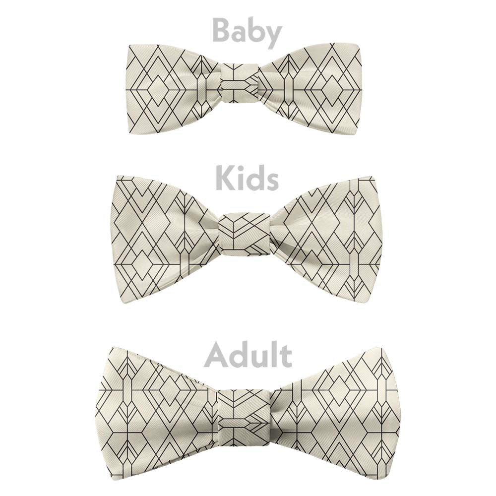 Vintage Deco Bow Tie - Bow Sizes - Knotty Tie Co.