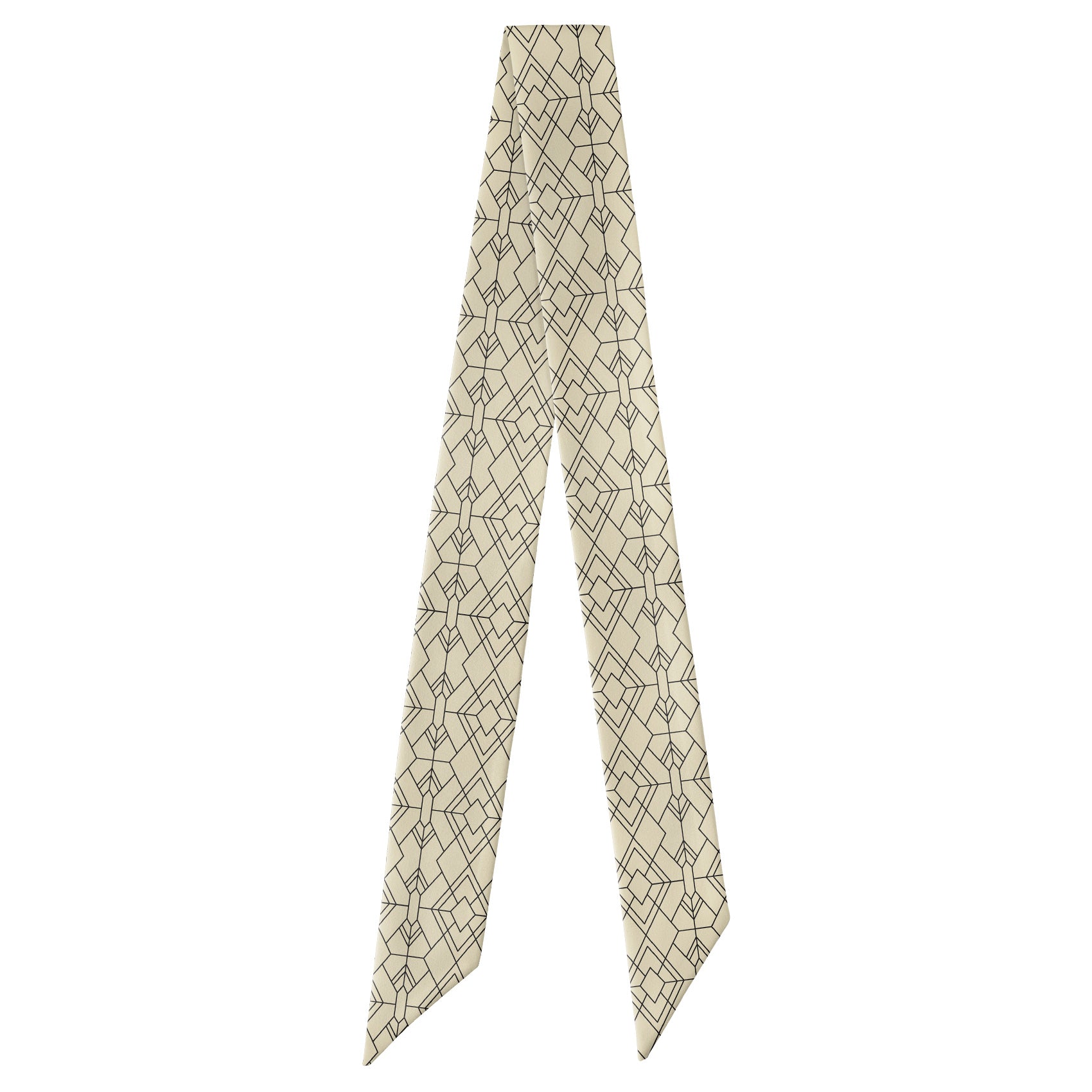 Vintage Deco Hair Scarf - Full View of Hair Scarf - Knotty Tie Co.