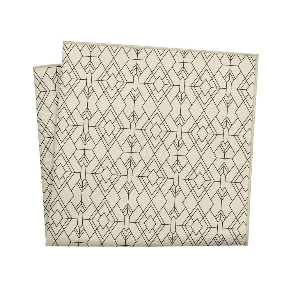 Vintage Deco Pocket Square - 12" Square - Knotty Tie Co.