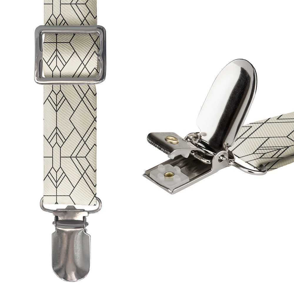 Vintage Deco Suspenders - Hardware and Strap - Knotty Tie Co.