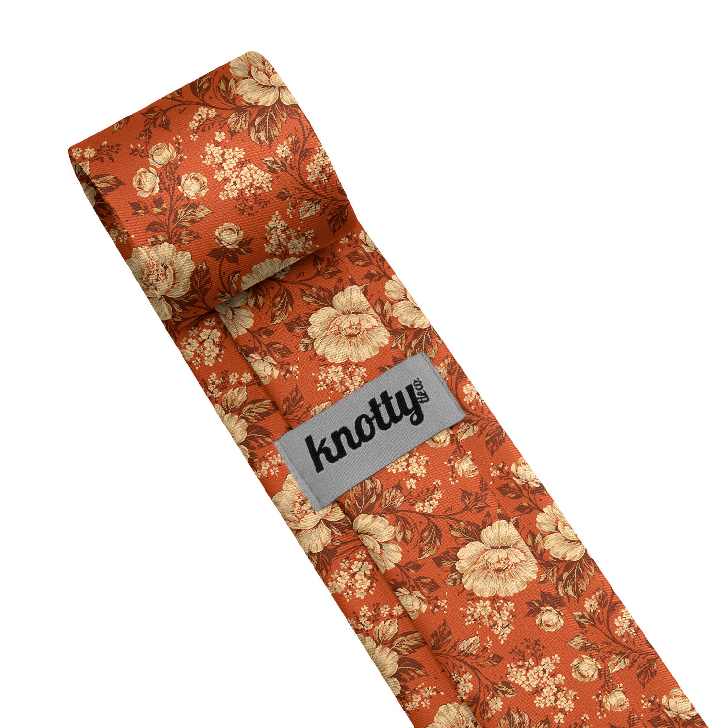 Vintage Floral Necktie - Tag - Knotty Tie Co.