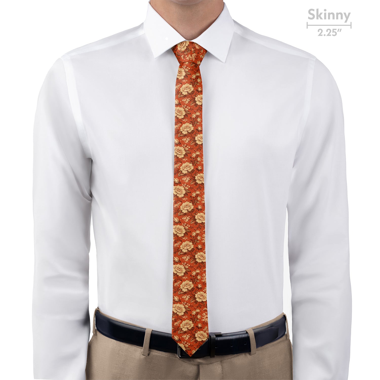 Vintage Floral Necktie - Skinny - Knotty Tie Co.