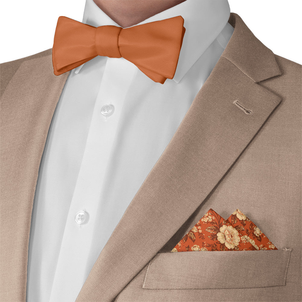 Vintage Floral Pocket Square - Matching Bow Tie - Knotty Tie Co.