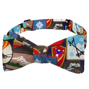 Vintage Ski Patches Bow Tie - Self Tie Bow Tie - Knotty Tie Co.