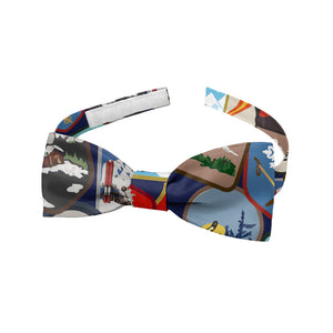 Vintage Ski Patches Bow Tie - Baby Bow Tie - Knotty Tie Co.