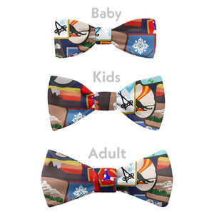 Vintage Ski Patches Bow Tie - Bow Sizes - Knotty Tie Co.