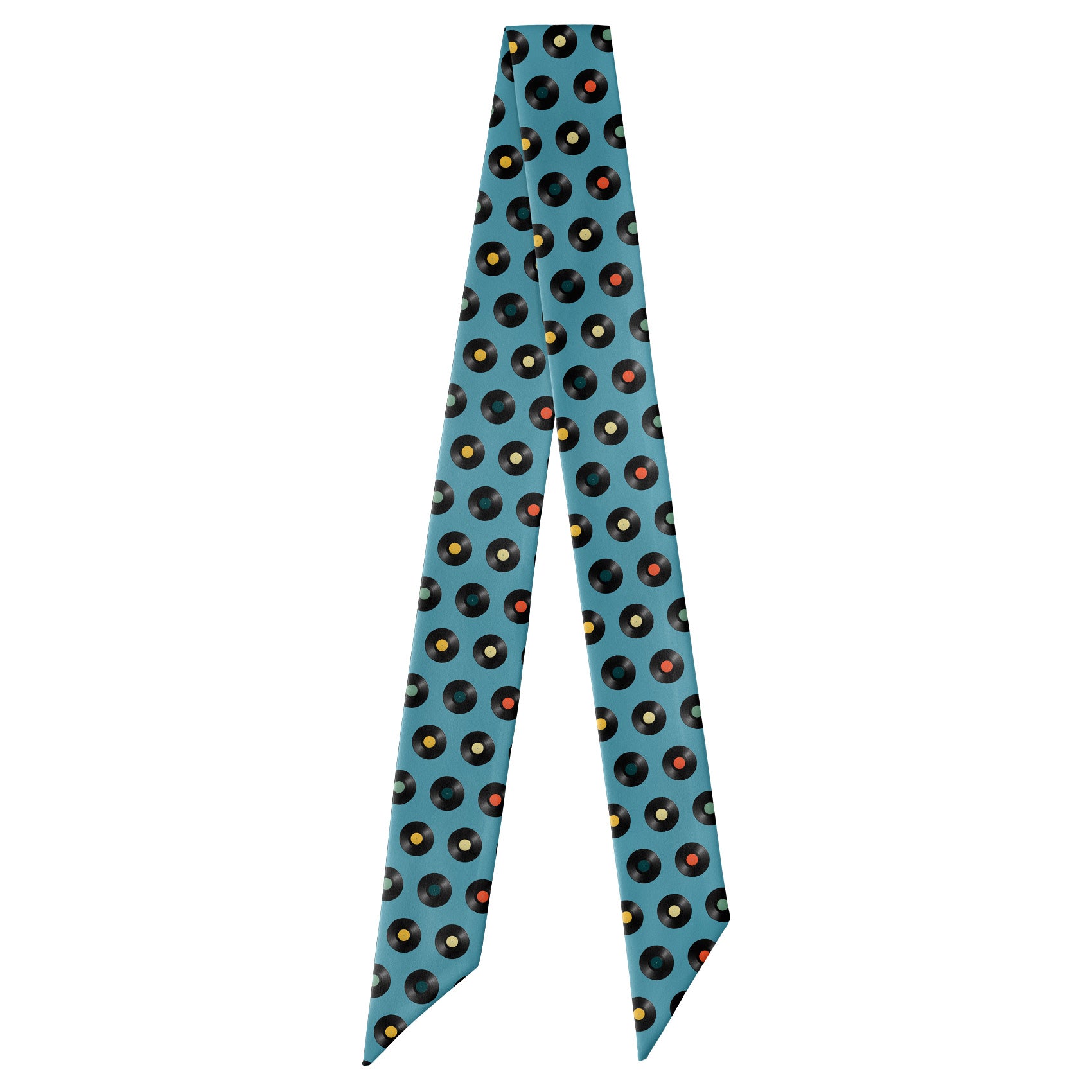 Vinyl Dots Hair Scarf - Full View of Hair Scarf - Knotty Tie Co.