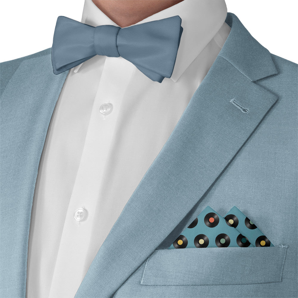 Vinyl Dots Pocket Square - Matching Bow Tie - Knotty Tie Co.