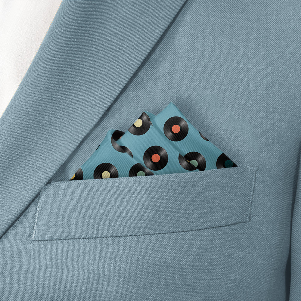 Vinyl Dots Pocket Square - Stairs Fold - Knotty Tie Co.