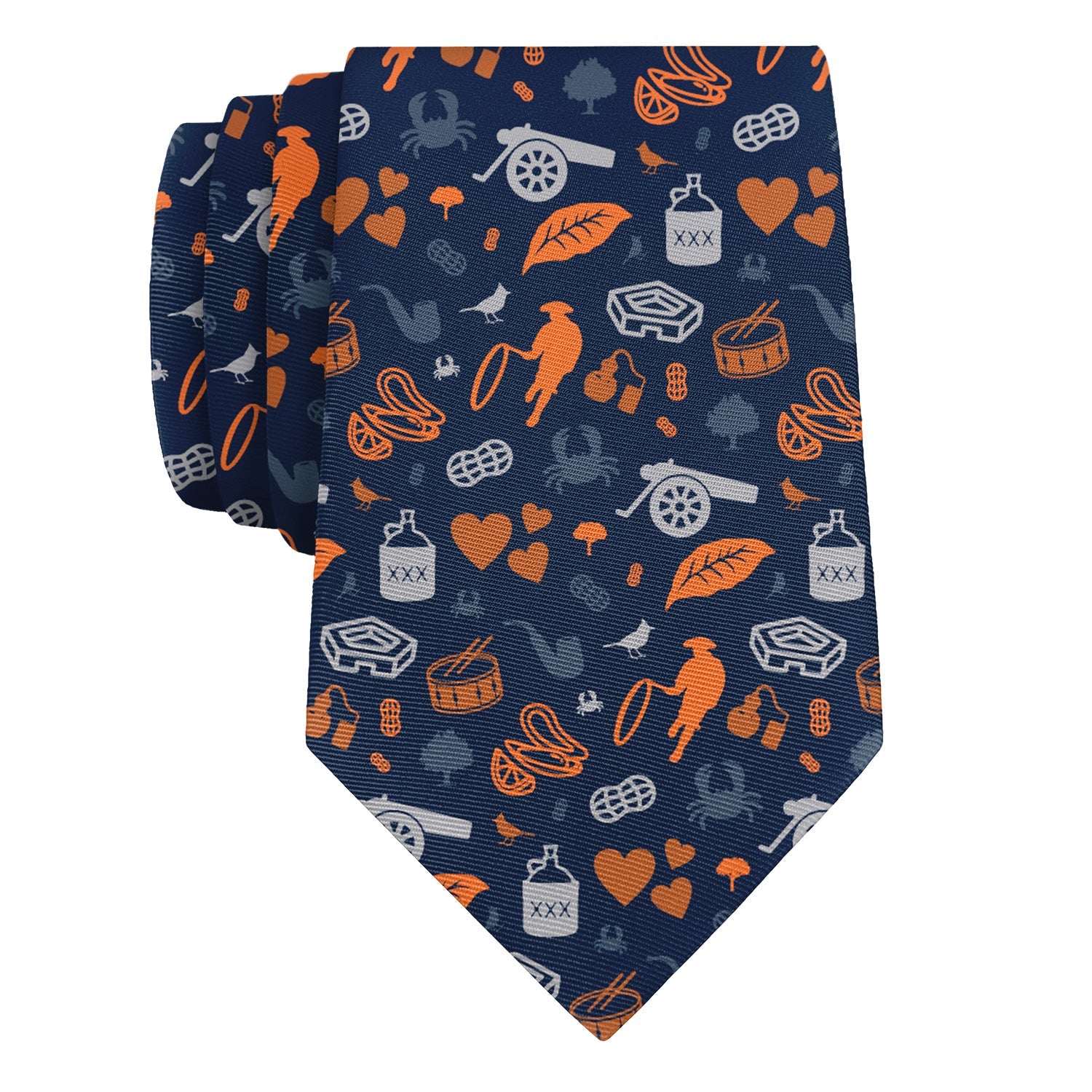 Virginia State Heritage Necktie - Rolled - Knotty Tie Co.