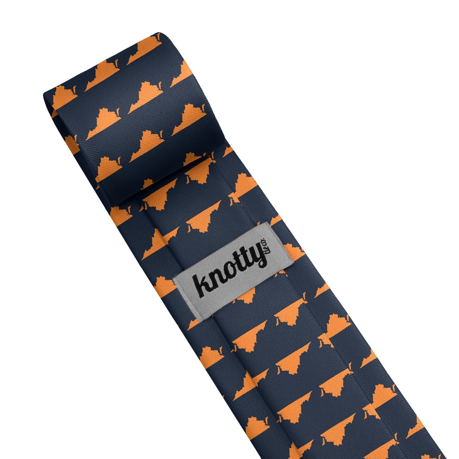 Virginia State Outline Necktie - Tag - Knotty Tie Co.
