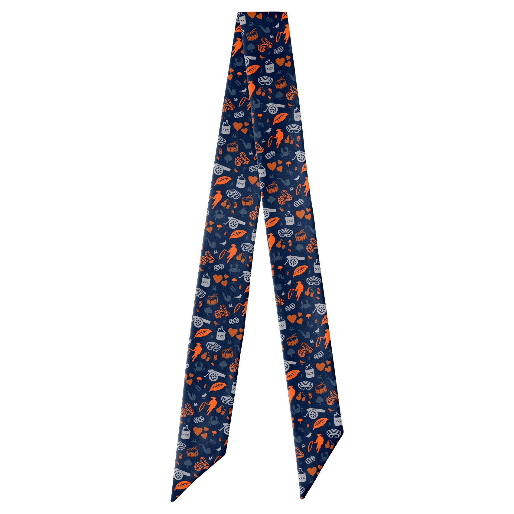 Virginia State Heritage Hair Scarf - Full View of Hair Scarf - Knotty Tie Co.