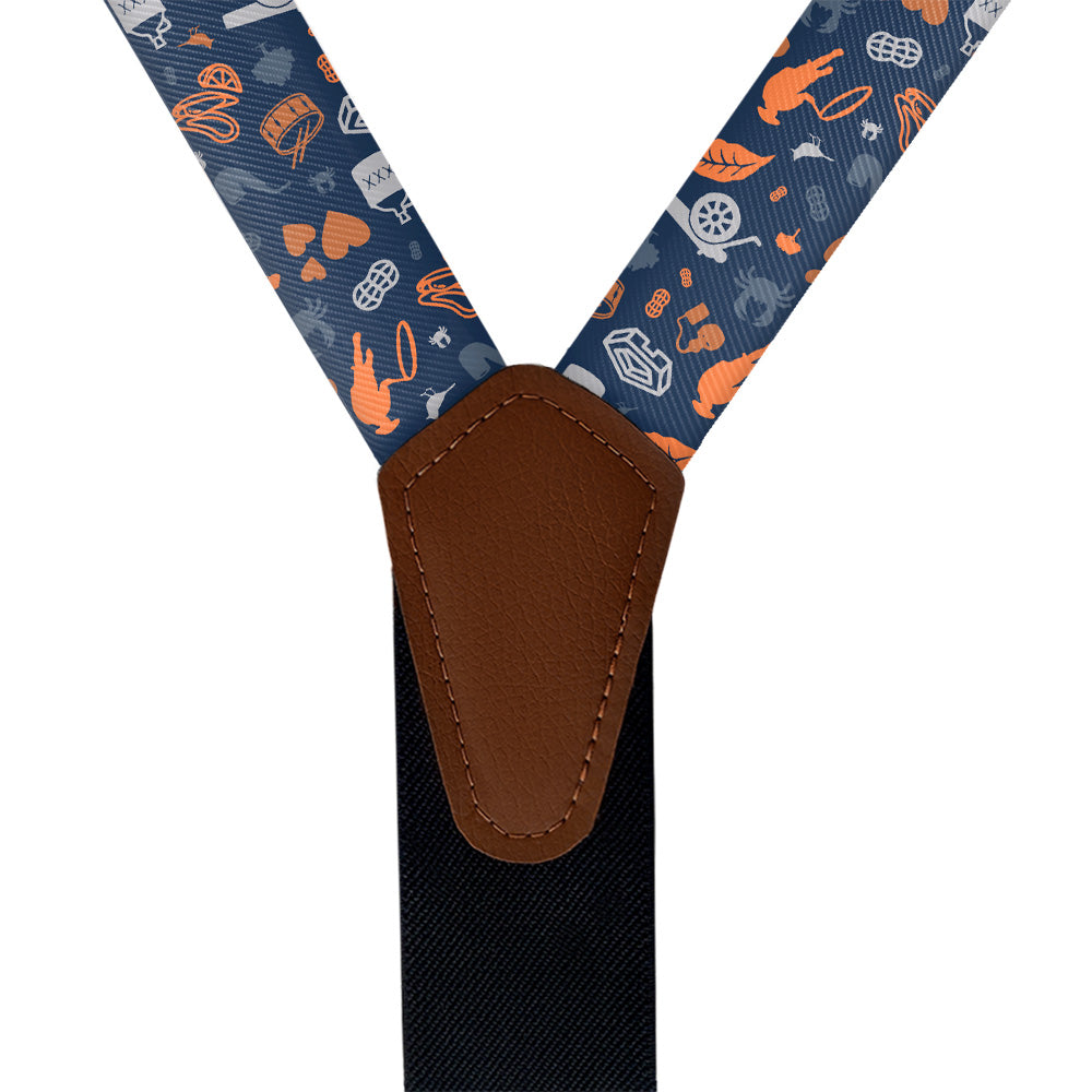 Virginia State Heritage Suspenders - Vegan Leather Y-Back - Knotty Tie Co.
