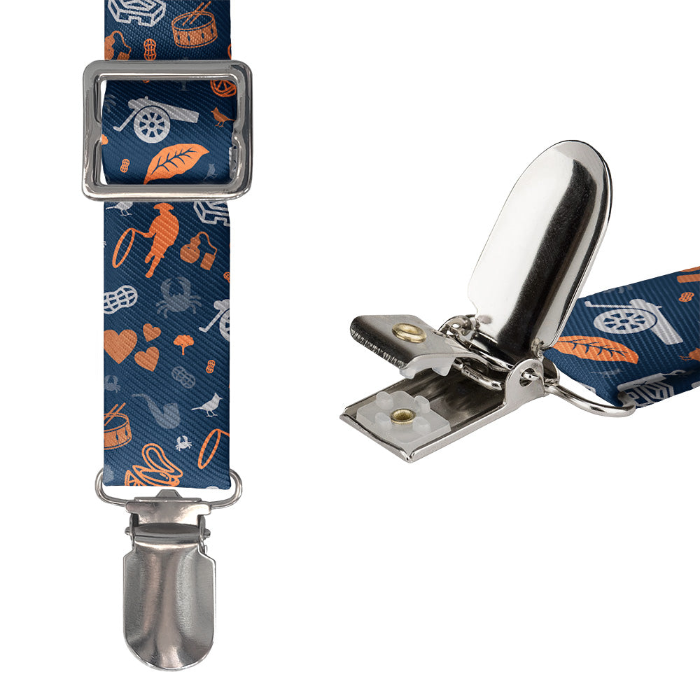 Virginia State Heritage Suspenders - Hardware and Strap - Knotty Tie Co.
