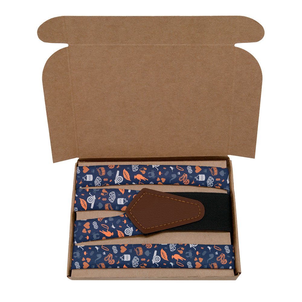 Virginia State Heritage Suspenders - Kraft Gift Box Packaging - Knotty Tie Co.