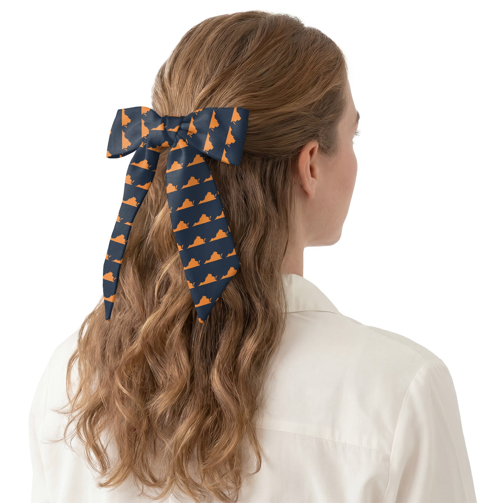 Virginia State Outline Hair Scarf - Hair Scarf - Knotty Tie Co.